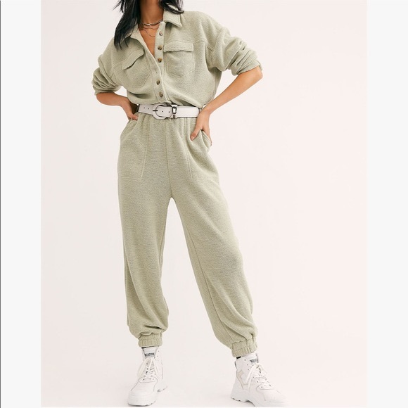 FREE PEOPLE FP BEACH RIDE OR DIE JUMPER JUMPSUIT L - Picture 1 of 16